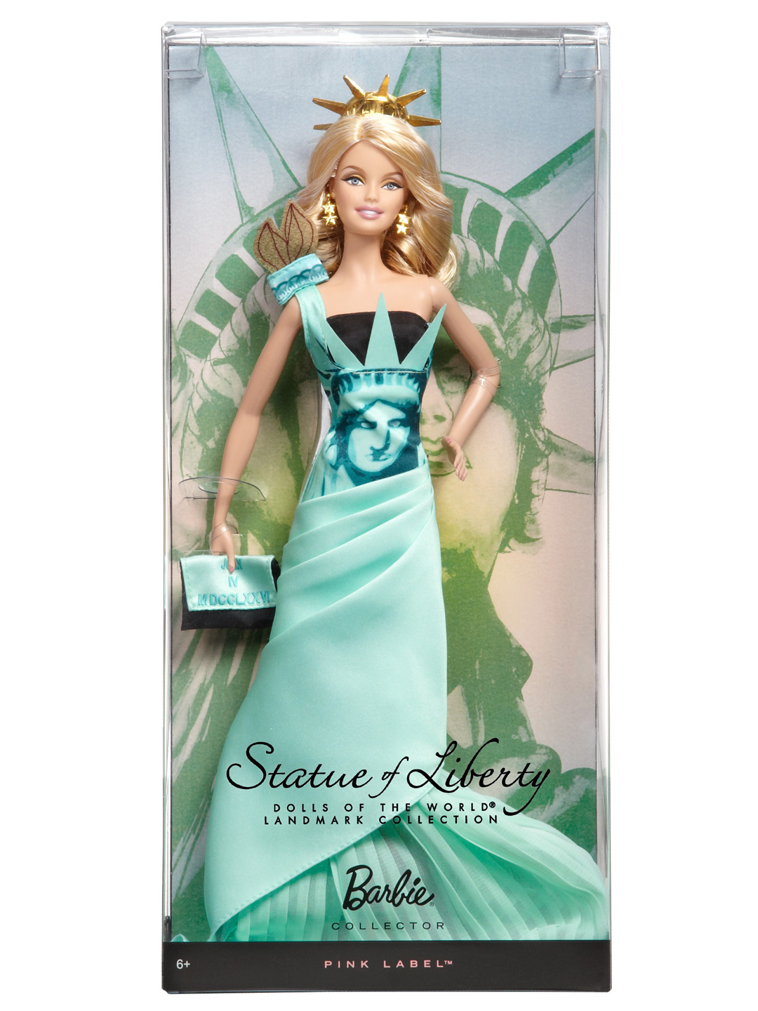 barbie pink label statue of liberty